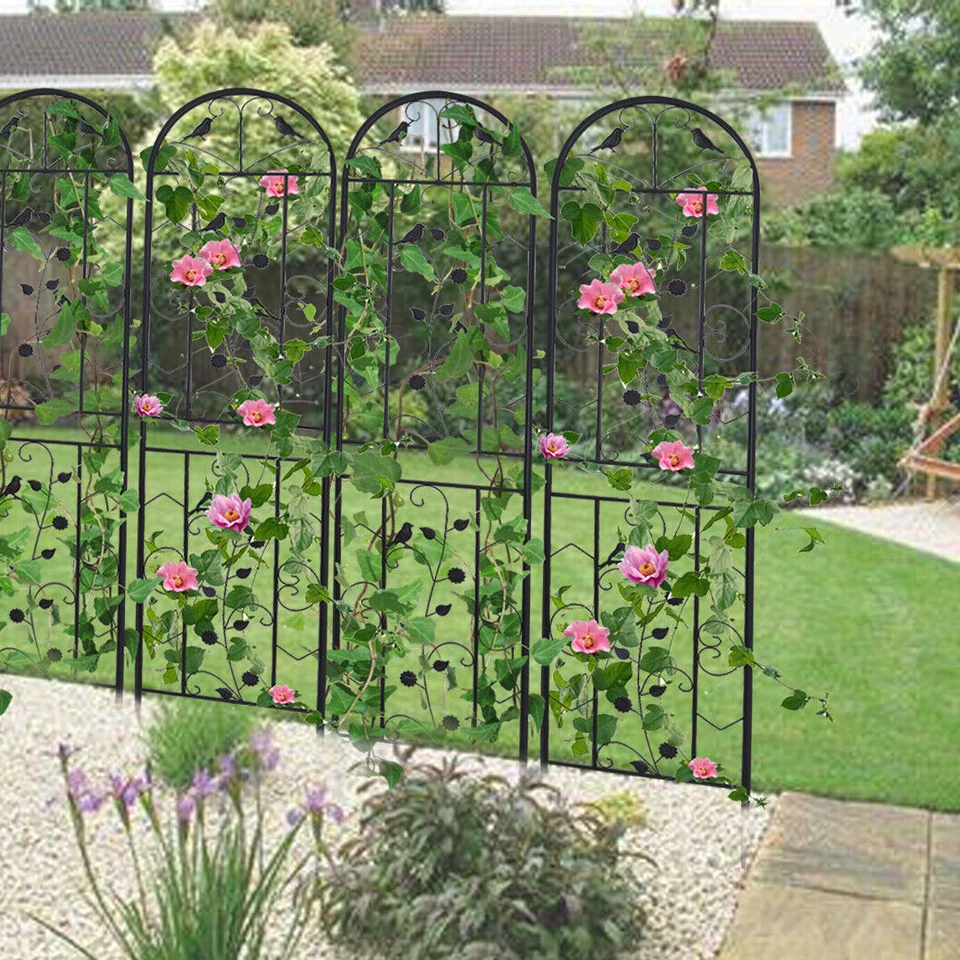 Rankgitter Metall 210cm Spalier Rankhilfe Sichtschutz Pflanzengitter Set Tomaten - Bild 2 von 4