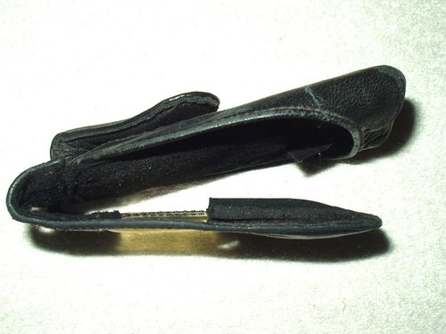 vtg OEM nextel flip phone leather case w/ belt clip for likely I 1000 phone - Zdjęcie 7 z 10