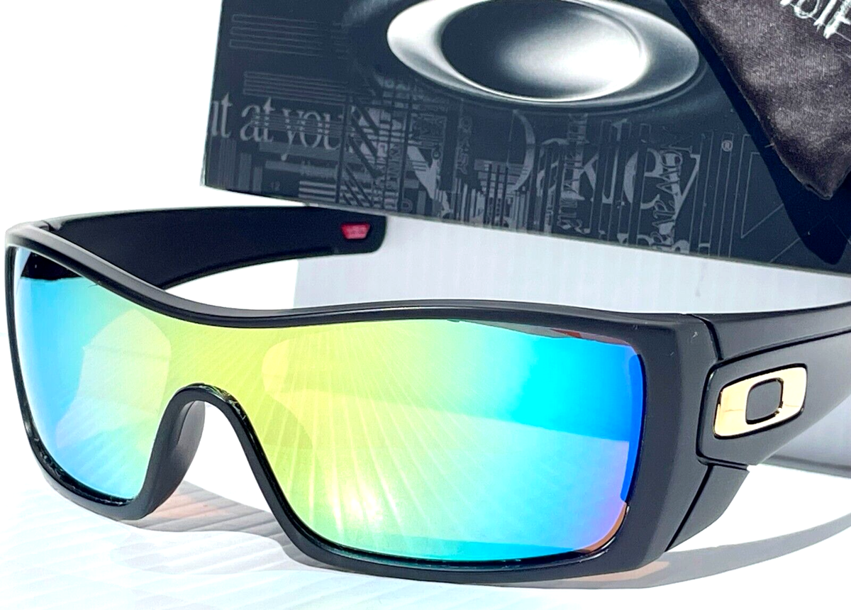 Oakley BATWOLF Matte Black Gold Icon POLARIZED Galaxy GOLD Mirror