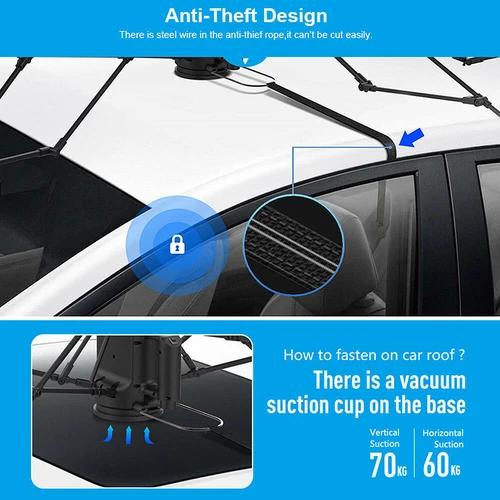 Universal Anti-uv Protection Car Umbrella Tent Sun Shade Roof Cover Automatic - Picture 10 of 12