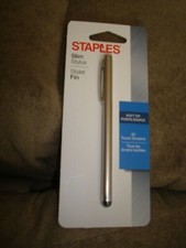 STAPLES SLIM STYLUS SILVER OR PINK