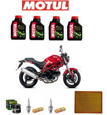 Tagliando Motul 5100 10W40 Candele Filtri Olio Aria DUCATI MONSTER 695 2007 2008