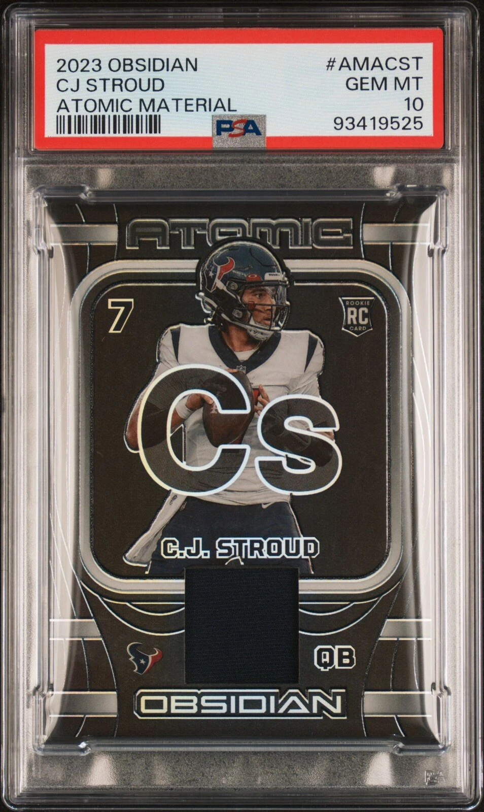 CJ Stroud Panini Obsidian Atomic Materials #AMACST Base