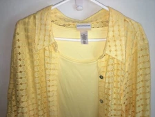 WOMENS NEW NWT ALFRED DUNNER 2 PIECE TANK TOP SEPARATES SHIRT SET SIZE 3X 54"