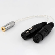 4.4mm Female to XLR Balanced Audio Adapter HiFi 7N OCC Silver Plated Audio Cable