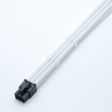 Image of 6 Pin Pcie White 30cm GPU Sleeved Extension Cable + 2 Free cable Combs Shakmods