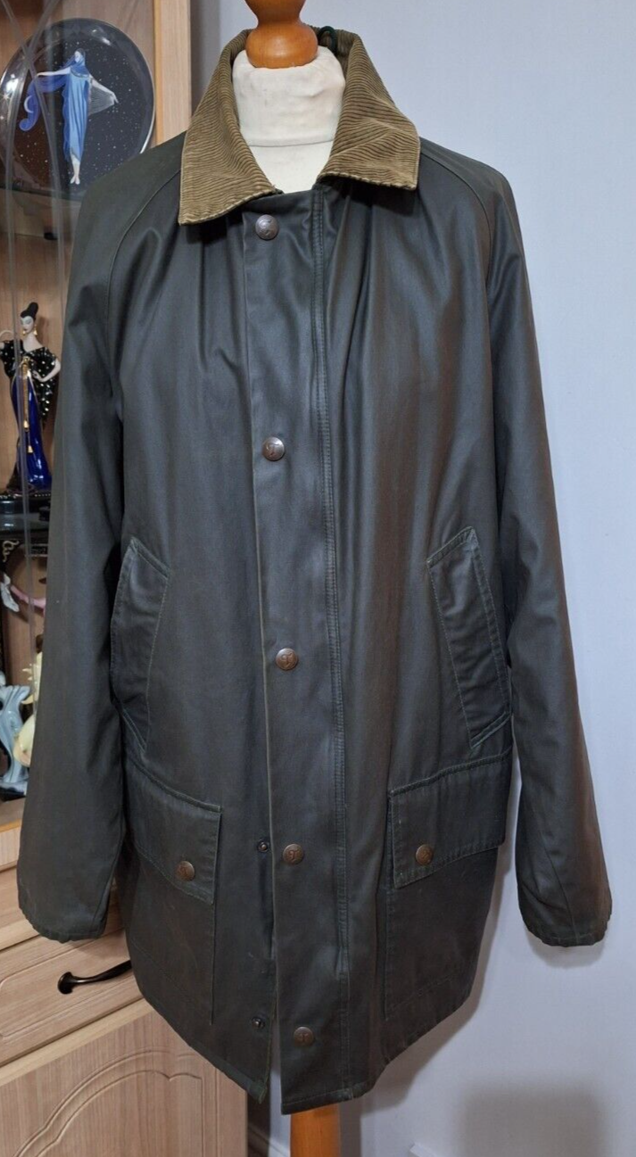 MEN'S VINTAGE WAX JACKET/COAT SIZE LARGE "THE ORIGINAL BRITISH