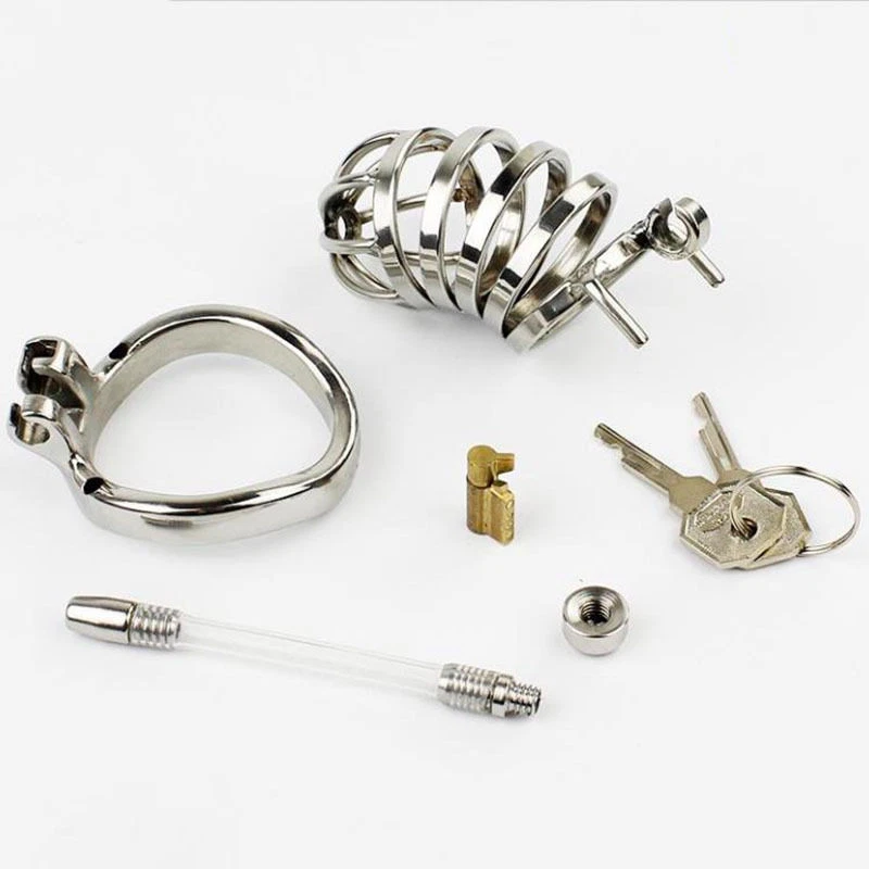 Cinturón de castidad de metal 2019 de dispositivos de castidad masculina de acero inoxidable de último diseño Foto 2 de 4