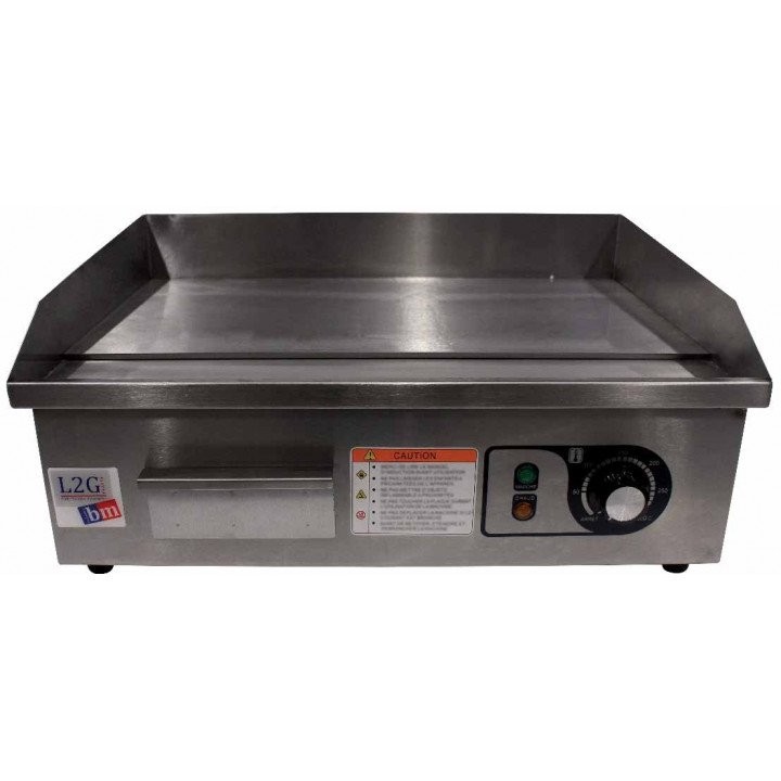 Plancha électrique inox 3000 W pour de grands repas de famille sur la terrasse