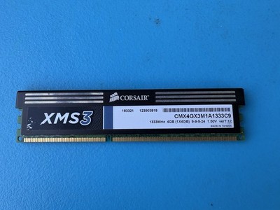 Corsair CMX4GX3M1A1333C9 XMS3 4 GB 1333MHz PC3-10666 240-pin DDR3 Memory