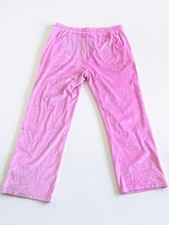 Juicy Couture Pink Velour Rhinestone Logo Pants Women s Size XL