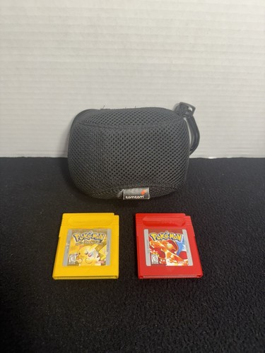 Authentic Pokemon Red And Pikachu Versions. With Case