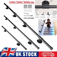 Handrail Stair Rail Grab Balustrade Retro Staircase-Banister Kit 100/200/300cm