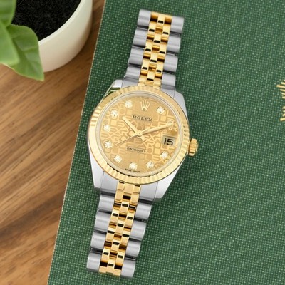 Rolex Datejust 31, 178383, Steel & Gold, Champagne Jubilee Diamond Dial, Jubi...