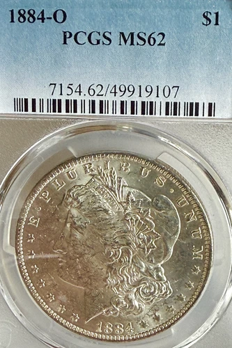 1884-O MS62 PCGS New Orleans Mint Morgan Silver Dollar