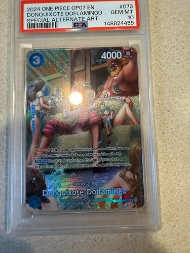 PSA 10 2024 ONE PIECE OP07 EN 500 YRS #OP01-073 DONQUIXOTE DOFLAMINGO SP