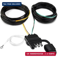 22ft 4 Pin 5 Wire Trailer Wiring Harness Protected By Nylon Net Tube Utility Pu