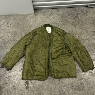 Vintage US Army M65 Field Jacket Liner Mens Large Green Smokers