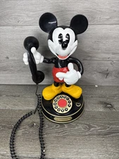 Vintage 1997 Disney Mickey Mouse Animated Talking Telephone Telemania Home Phone