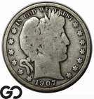 1907-S Barber Half Dollar, Scarcer San Francisco Issue