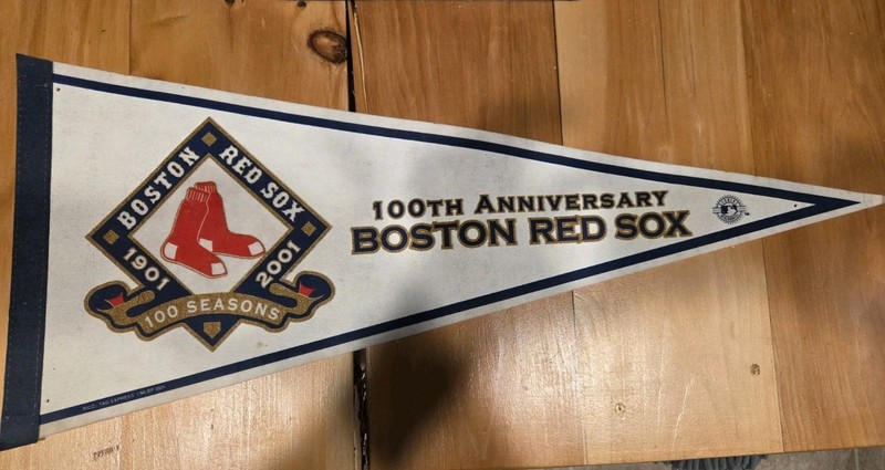 2001 Boston Red Sox 100th Anniversary Commemorative Pennant