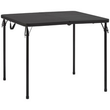 Mainstays 34" Square Centerfold Folding Card Table Black 34" W x 34" D x 28.03"H