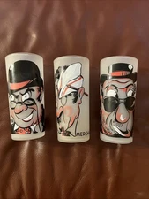 Lot Of 3 1950’s Federal Gay Fad Glasses Rich Man, Merchant, Beggar Man