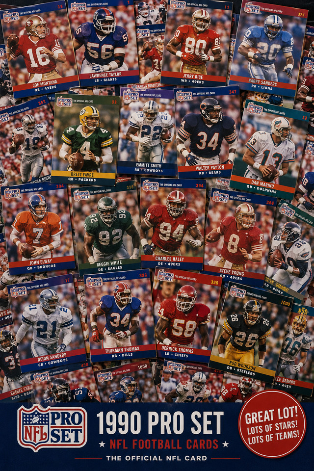 1990 Pro Set NFL Football Cards – Choose Your Card