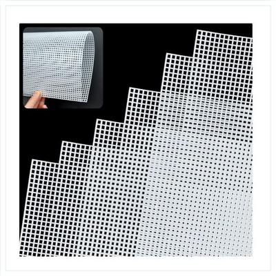 Wiederverwendbare 6er Set Plastic Canvas -  für individuelle Bastelideen