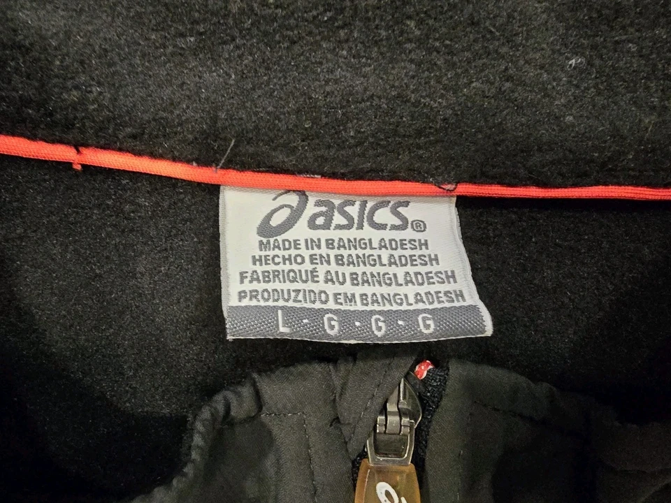 Chaqueta Atlética Asics Mujer Grande Negra Gris Ultra Corredor Cremallera Completa Bolsillo Elástico Foto 3 de 4
