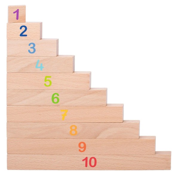 RechenstäBe 10= 24 X 1,2 X 2,3 Cm, Holz, Mit Holzkasten, 36 Teile, StüCk Goki-image