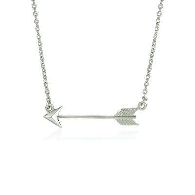 Pfeilkette, Sterlingsilber, Größe 18, zierlich, minimalistisch