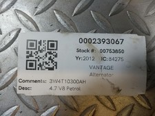 VANTAGE ALTERNATOR  ASTON MARTIN Petrol 3W4T10300AH 05-18