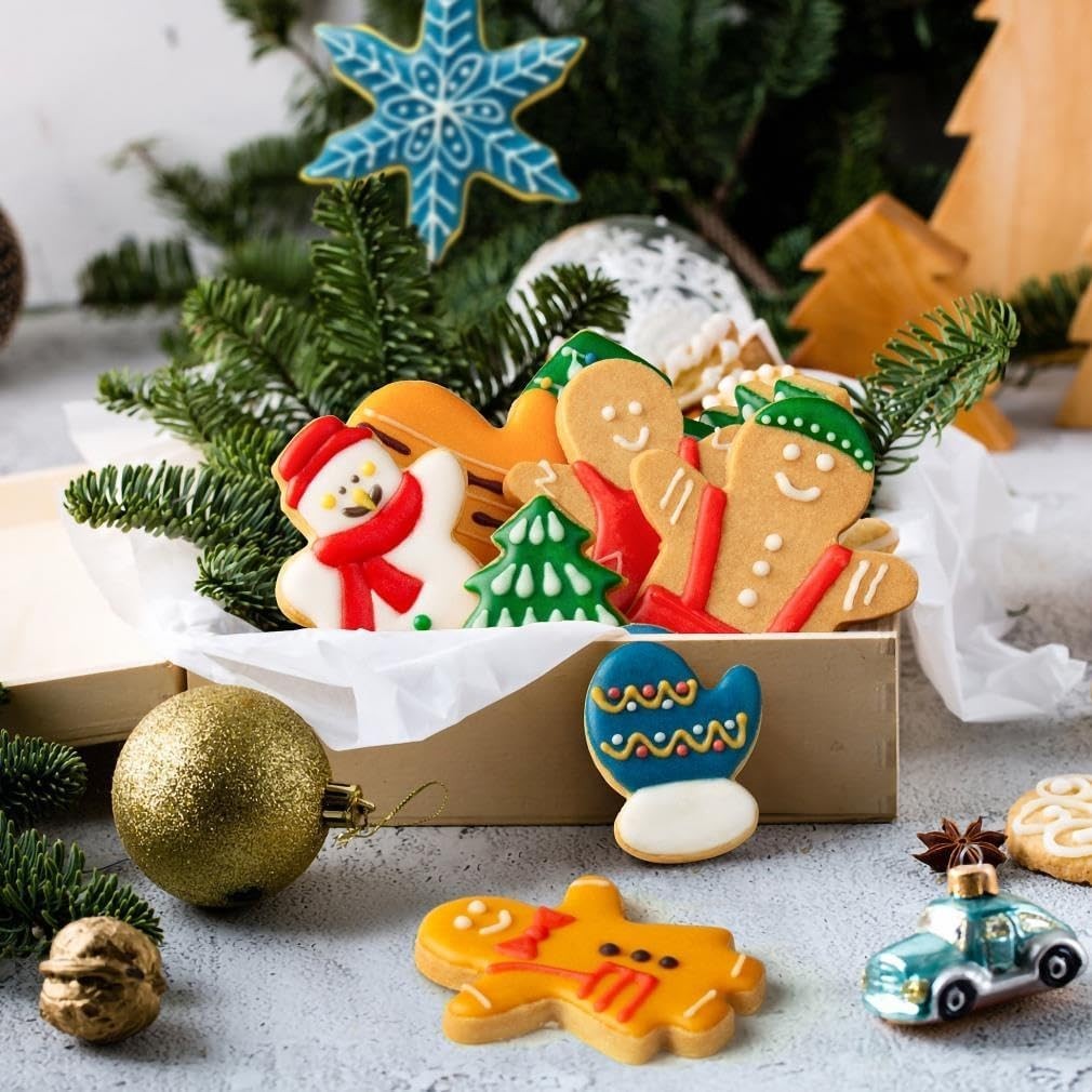 Christmas Cookie Cutter Set 18 Piece, Stainless Steel Shapes