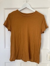 H&M Divided Women’s T Shirt Short Sleeved Mustard Medium