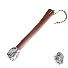 Decorative Fist Hammer - Stainless Steel Head & Wooden Handle, Halloween Hous...