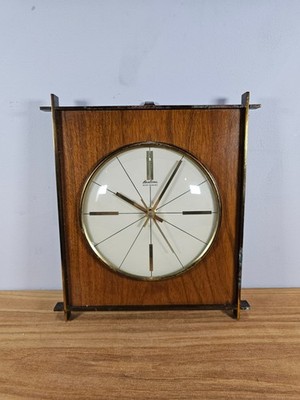 Vintage Bentima Wanduhr 80er Jahre Stil. Holz Metall, West Germany.