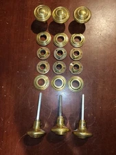 Solid Brass door knob set with Escutcheons and mounting plates