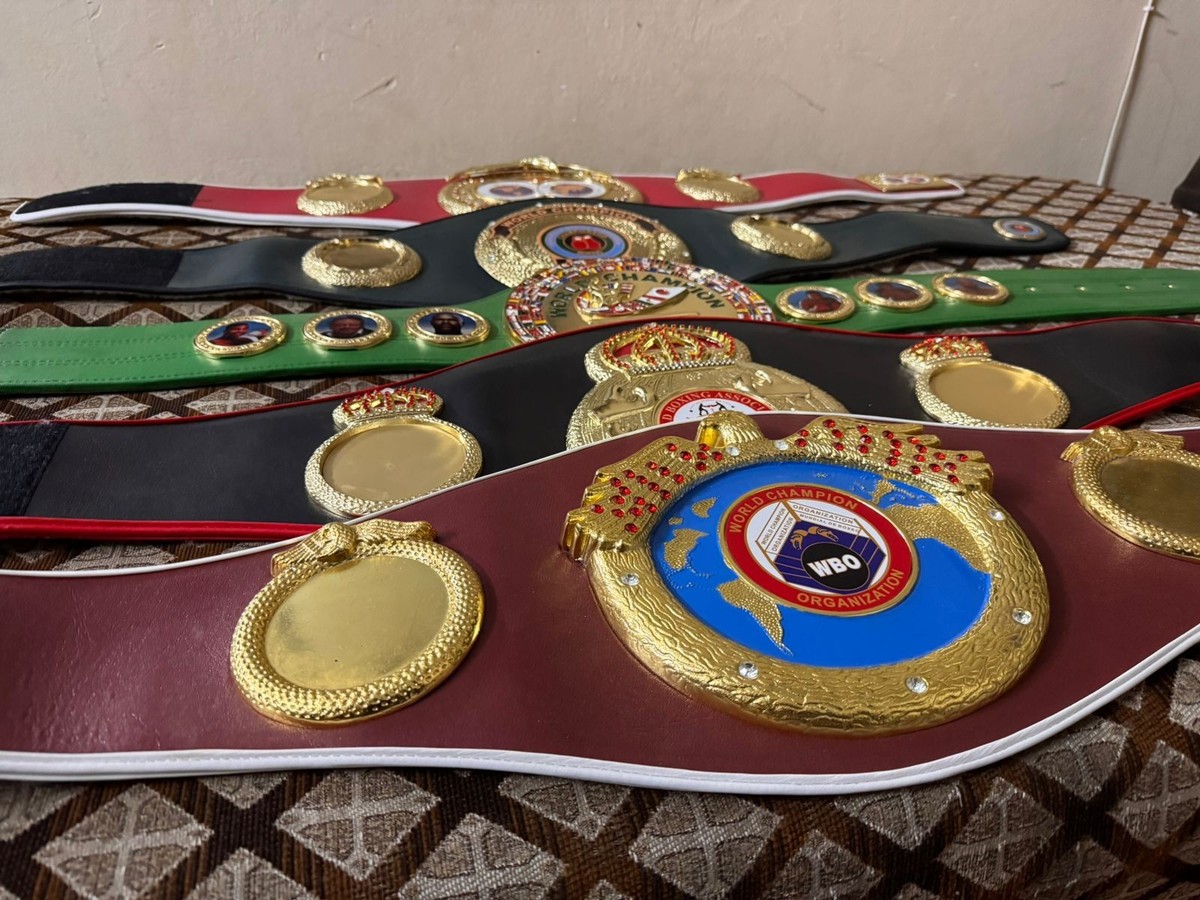 WBC, IBF, IBO, WBO, WBA Set of All boxing Championship Title Belts