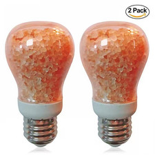 7-Watt A19 Edison LED Pink Salt Night Light Bulb Pack of 2 