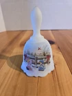 Fenton White  Satin 'Christmas  Fantasy' Bell from 1987  #547/7500 5.5in