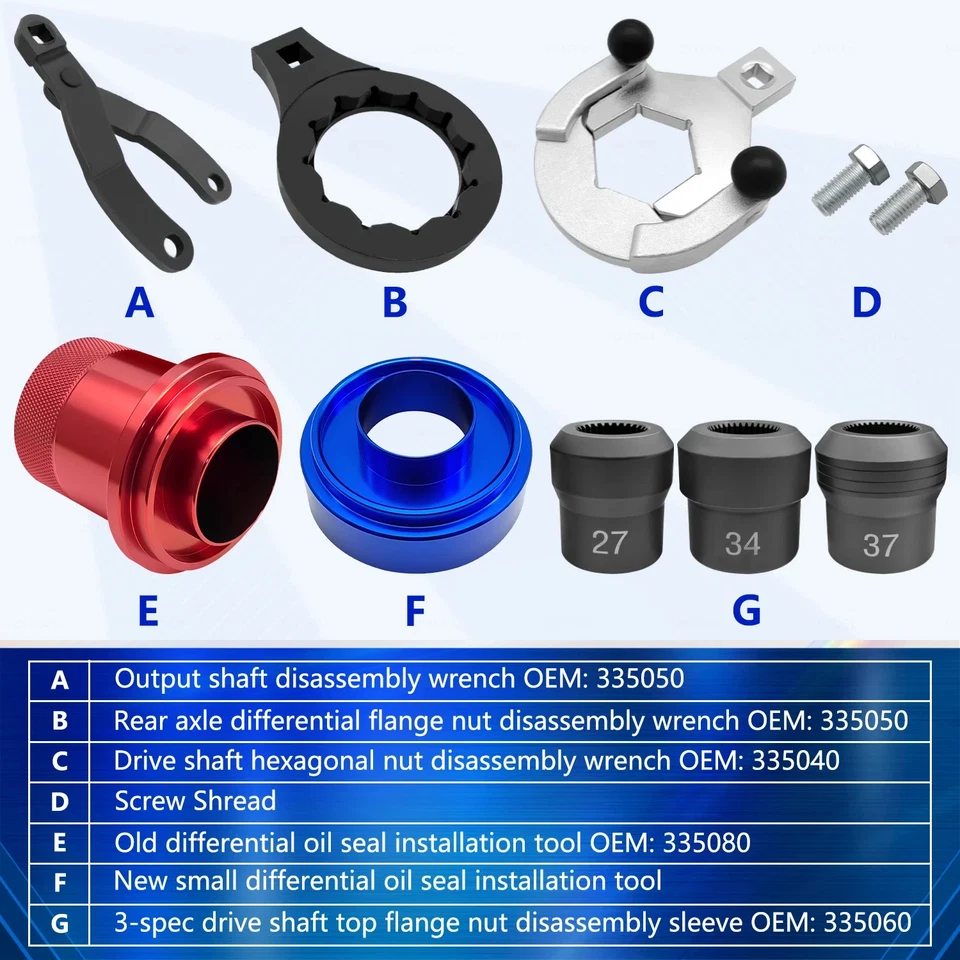 Rear Drive Axle Differential oil seal Installer & Remover Tool for BMW X3 X5 X6 - Image 2 of 4