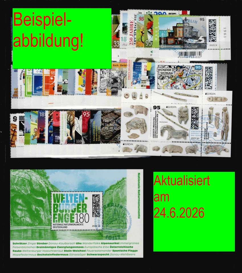 Bund Jahrgang aus 1998 - 2025 ESST Berlin  "Plus" Abo, Ecke 4 zum Aussuchen !!b⓴ - Bild 1 von 1