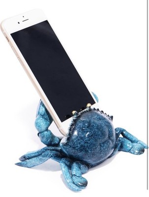 Sea Crab Figurines Decoration Crab Cell Phone Stand Holder for Cellphone Tabl...