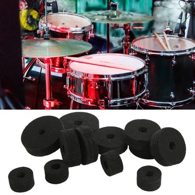 21Pcs Black Cymbal Accessory Kit Felts Sleeves Wing Nuts Washers For Hi Hat