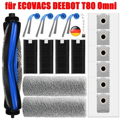 Ecovacs Deebot T80 Omni Staubsauger-Ersatzteile Zubehör 18 Stück ,1 Hauptbürste