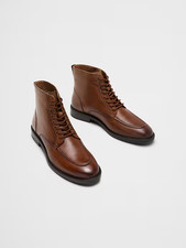 Banana Republic Factory Moc Toe Leather Boot Classic Versatile Wear Support NEW!