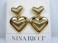 Nina Ricci Gold Plated Pierced Earrings - 7477