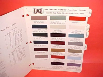 1963 CHEVROLET CORVETTE STINGRAY IMPALA SS CONVERTIBLE CORVAIR NOVA PAINT CHIPS