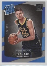 2017 Panini Donruss Rated Rookies Press Proof Silver /299 TJ Leaf #183 Rookie RC